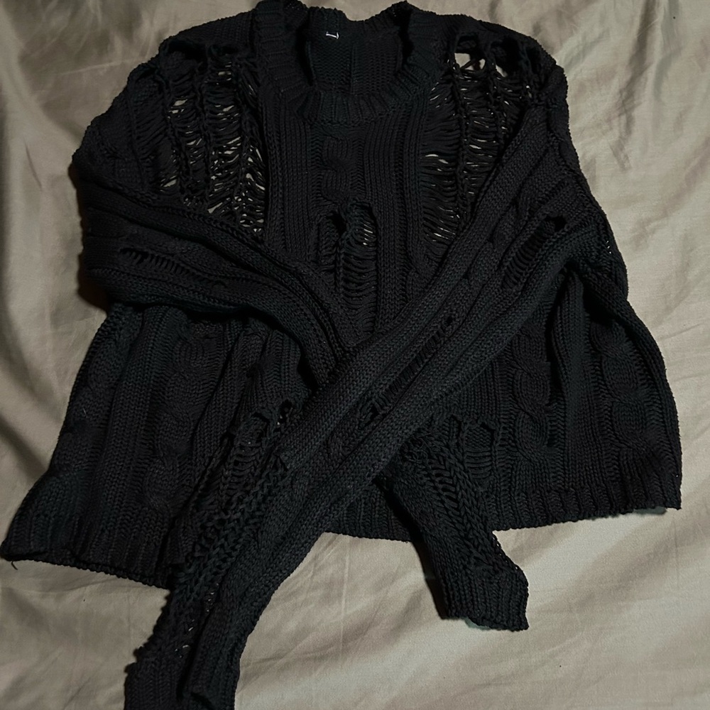 Black Knit Women's Sweater
